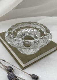 Стеклянный подсвечник 