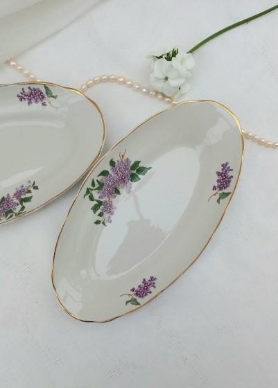 Историческое блюдо «Сирень» Коростенского фарфорового завода /СССР