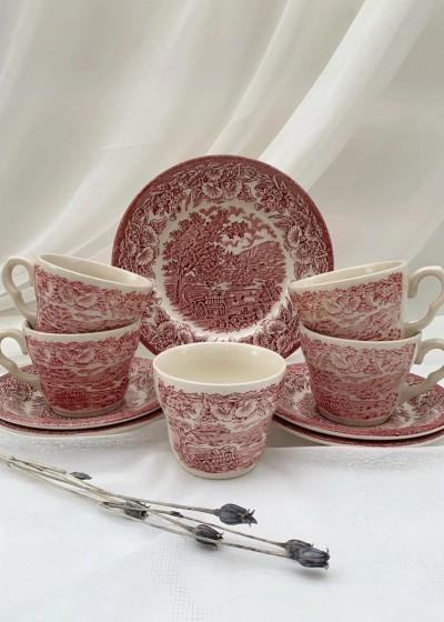 Сет из 4-х чайных троек и сахарницы EIT ENGLAND / Англия