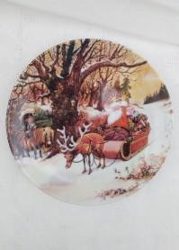 Декоративная рождественская тарелка Royal Worcester / Англия