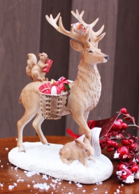 Рождественский сувенир «Олень с лесными жителями» VILLEROY & BOCH / Германия