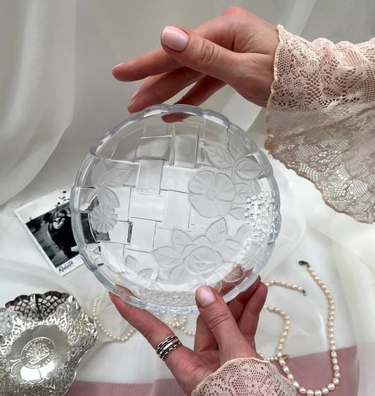 Сет из 3-х сервировочных хрустальных тарелочек