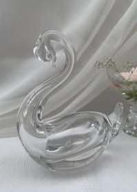 Статуэтка лебедя из гладкого хрусталя/VILCA/Италия
