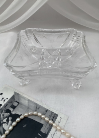 Хрустальная вазочка-конфетница/салатница на ножках/Европа