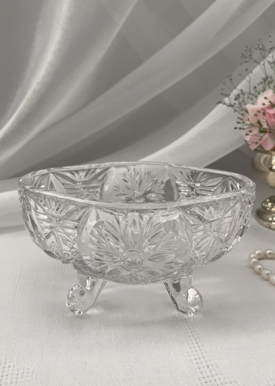 Хрустальная конфетница на ножках/Европа